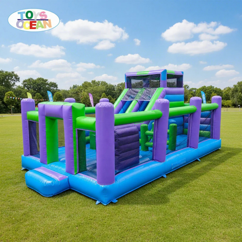 Kids Outdoor Obstacle Course - Custom Large Outdoor Commercial Inflatable Playground