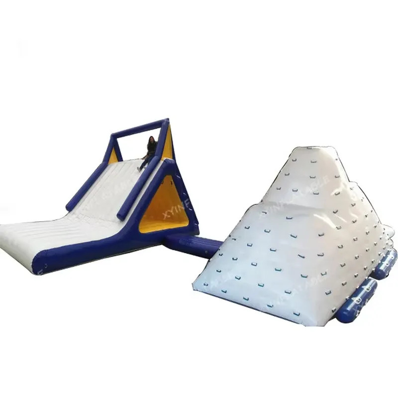 Kids Outdoor Obstacle Course Equipment - Giant Inflatable Water Park Equipment Floating
