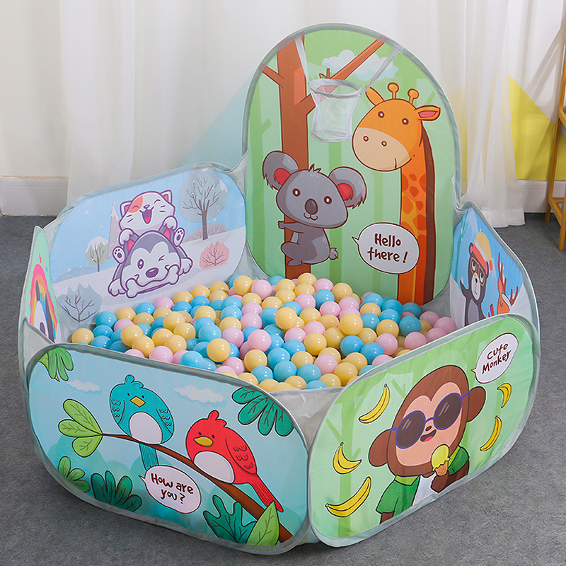 Kids Outdoor Play Yard - Cartoon Animals Portable Foldable Tent Indoor