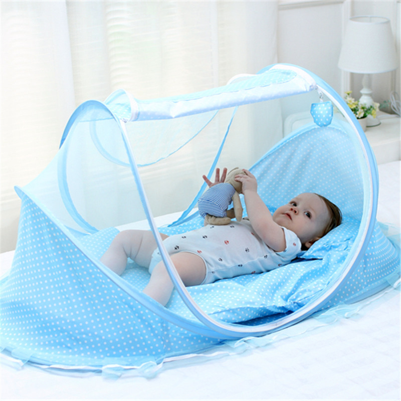 Kids Outdoor Yurt - Portable Foldable Anti-Mosquito Cover Baby Crib