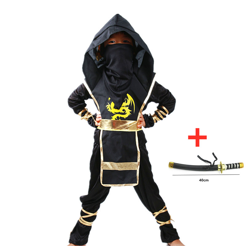 Kids Outdoor Ninja Equipment - 4-13Y Kids Dragon Ninja Cosplay Costume