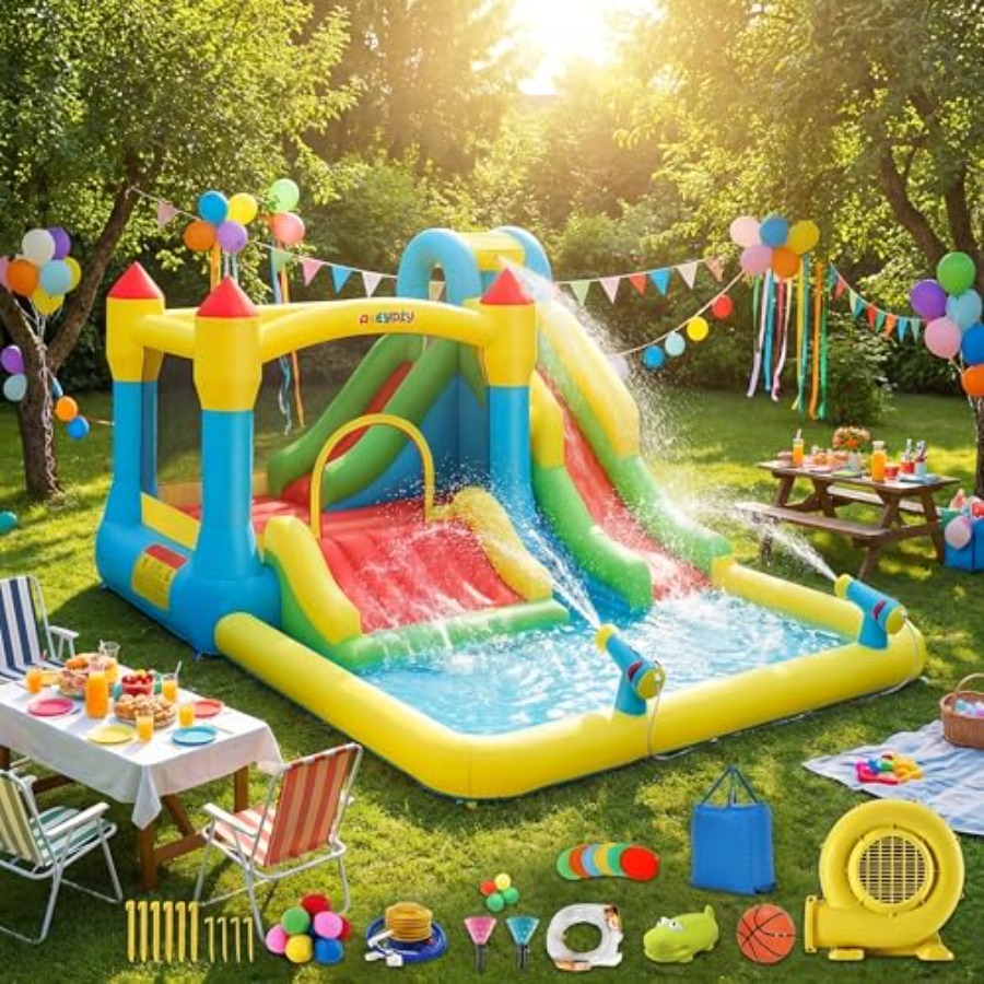 Outdoor/Indoor inflatable wate - đánh giá và giá Kids Outdoor House With Slide