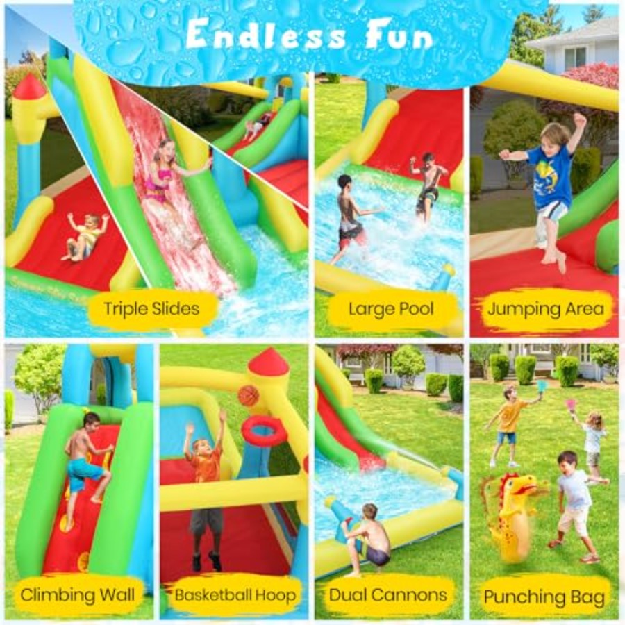 Outdoor/Indoor inflatable wate - đánh giá và giá Kids Outdoor House With Slide