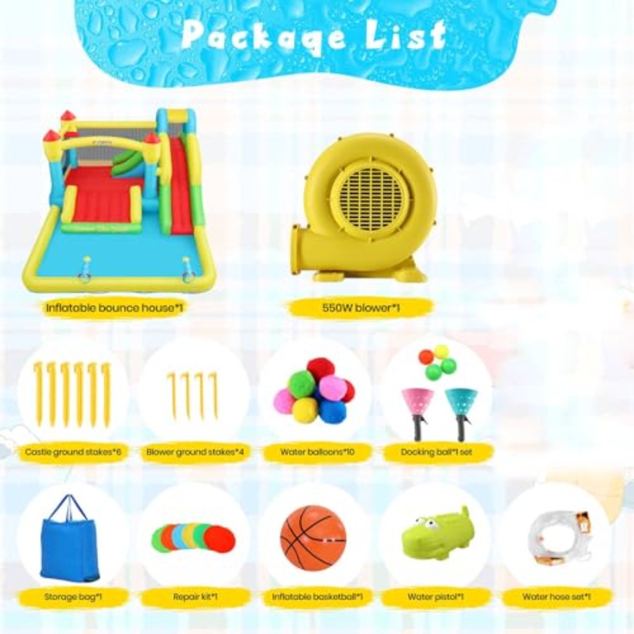 Outdoor/Indoor inflatable wate - đánh giá và giá Kids Outdoor House With Slide