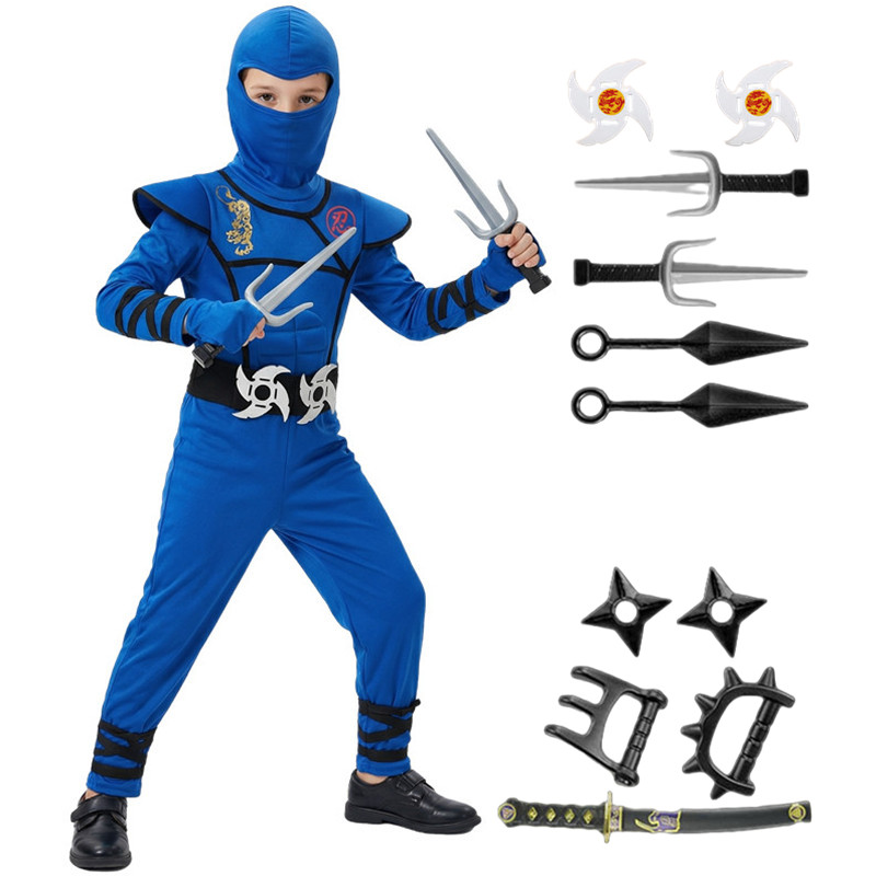 Black and Blue Ninja Costume f - đánh giá và giá Kids Outdoor Ninja Equipment