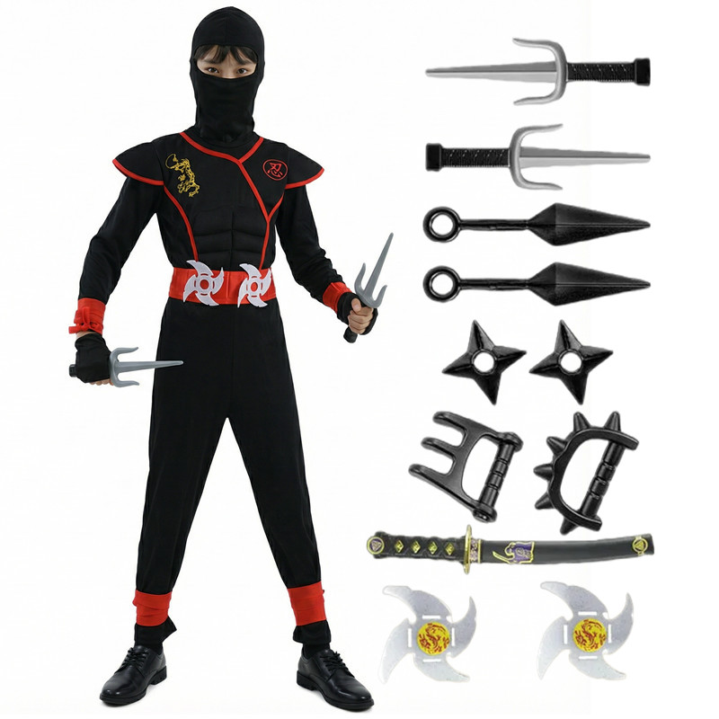 Black and Blue Ninja Costume f - đánh giá và giá Kids Outdoor Ninja Equipment