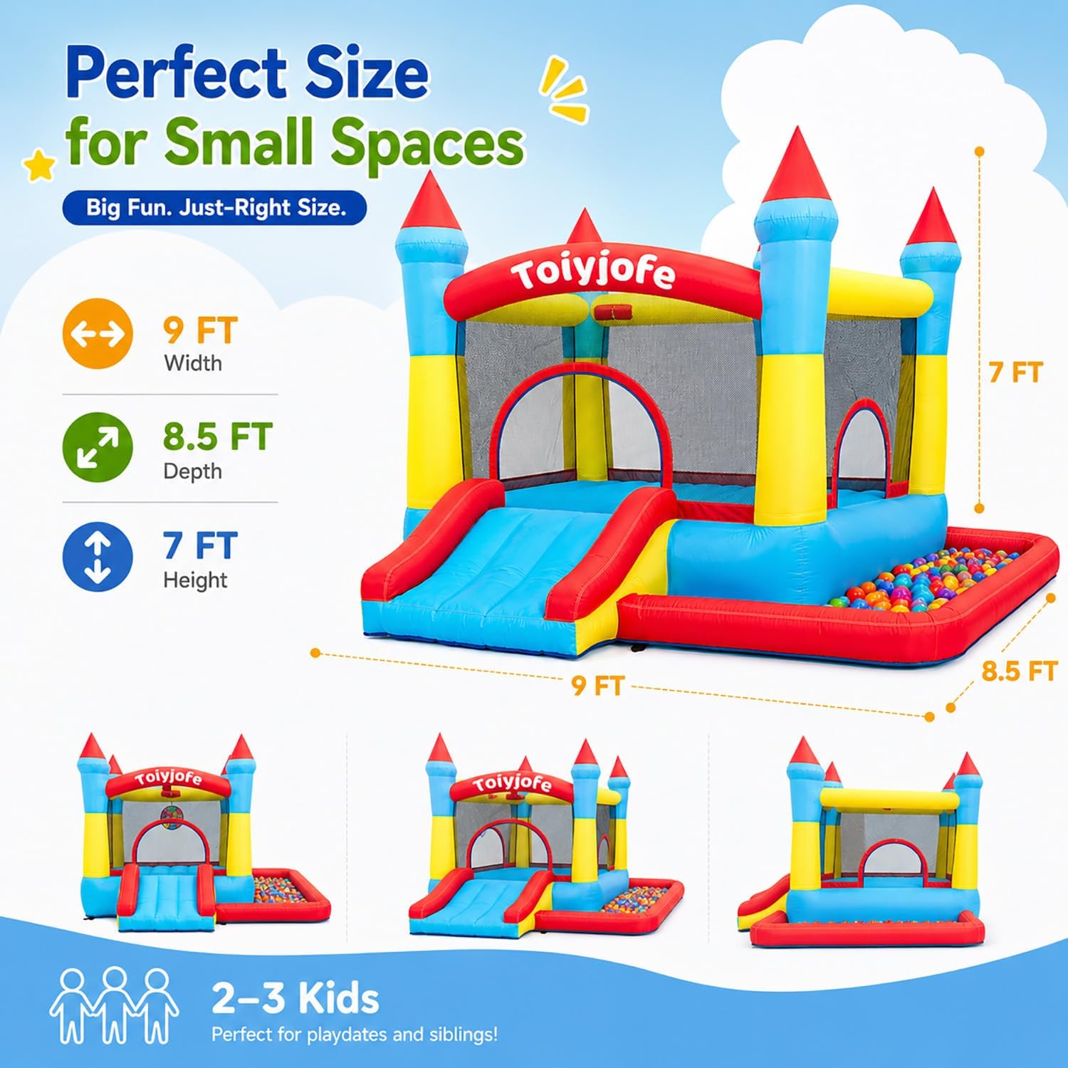 Bounce House for Kids 3-6, Tod - đánh giá và giá Kids Outdoor House With Slide