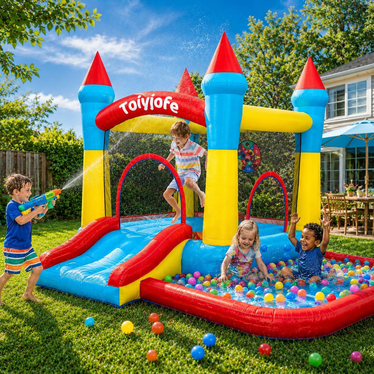 Bounce House for Kids 3-6, Tod - đánh giá và giá Kids Outdoor House With Slide