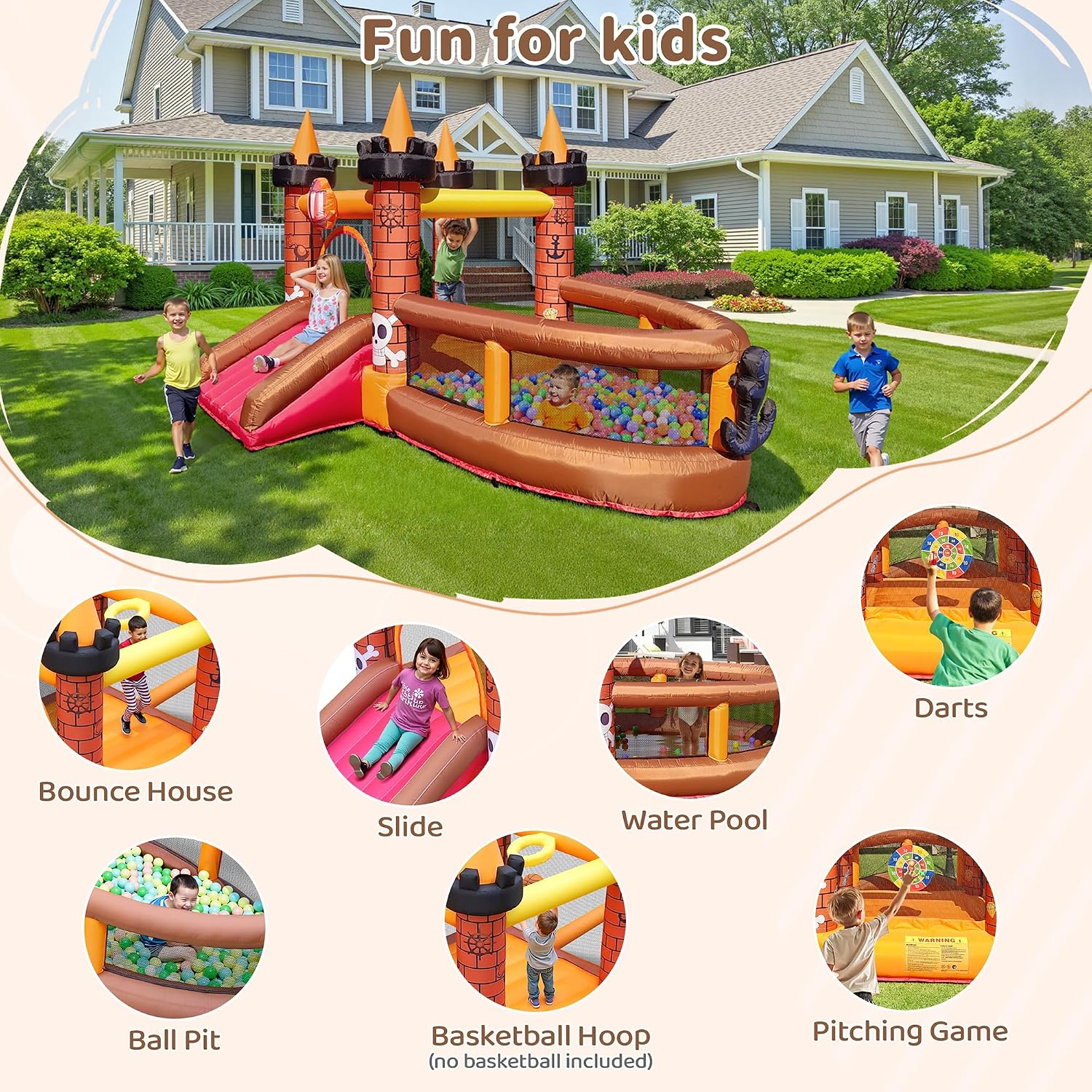 Inflatable Bounce House for Ki - đánh giá và giá Kids Outdoor House With Slide