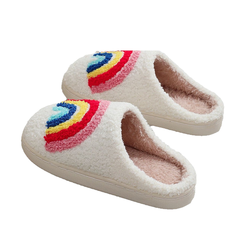 New Cute Rainbow Children's Ca - đánh giá và giá Kids Indoor Outdoor Slippers