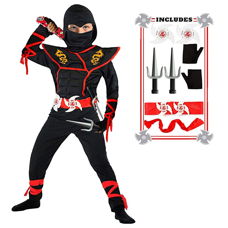 Black Ninja Costume Boy Hallow - đánh giá và giá Kids Outdoor Ninja Equipment