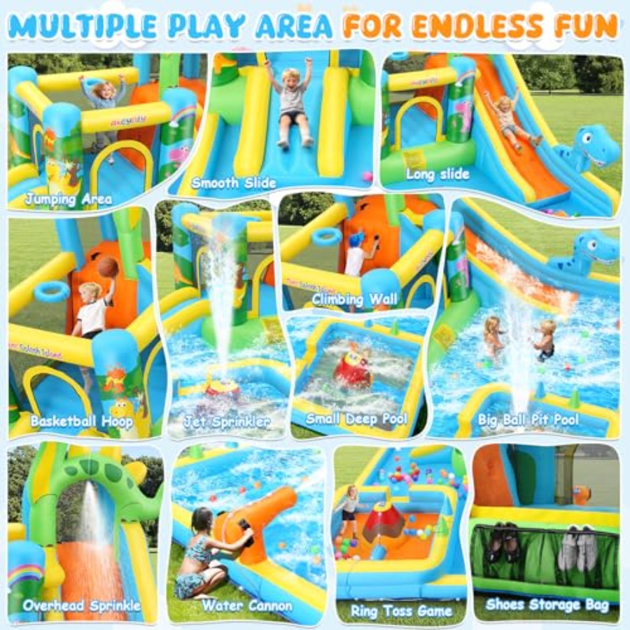 Outdoor backyard inflatable wa - đánh giá và giá Kids Outdoor House With Slide