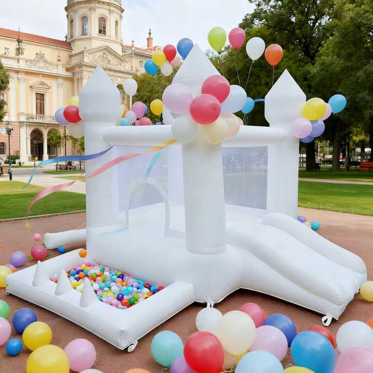 White Bounce House, Indoor and - đánh giá và giá Kids Outdoor House With Slide