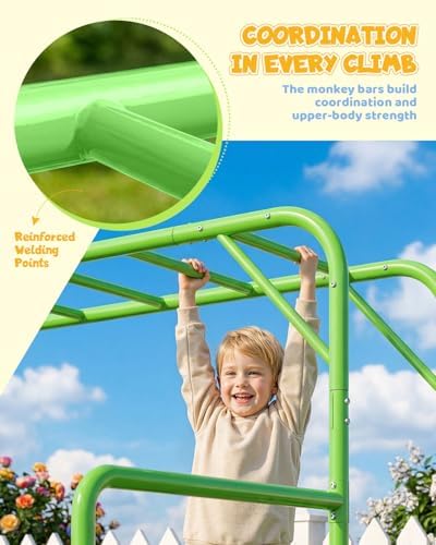 Outdoor Monkey Bar Set with Cl - đánh giá và giá Kids Outdoor Monkey Bar Set