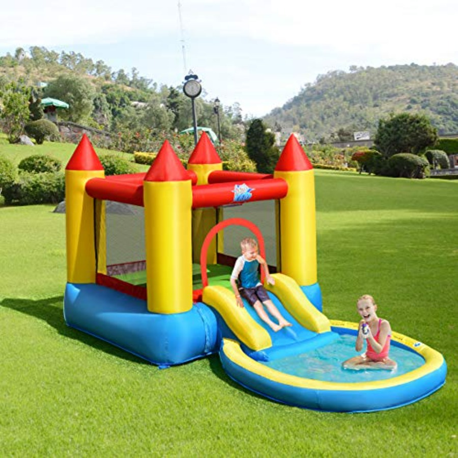 Outdoor backyard inflatable bo - đánh giá và giá Kids Outdoor House With Slide