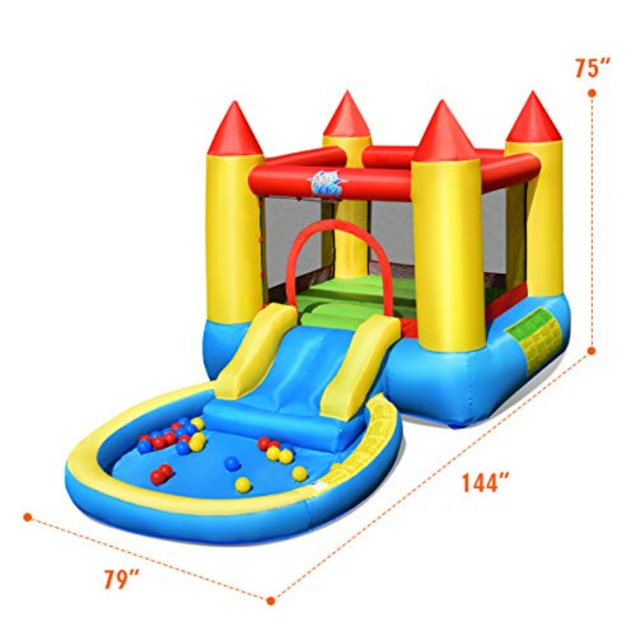 Outdoor backyard inflatable bo - đánh giá và giá Kids Outdoor House With Slide