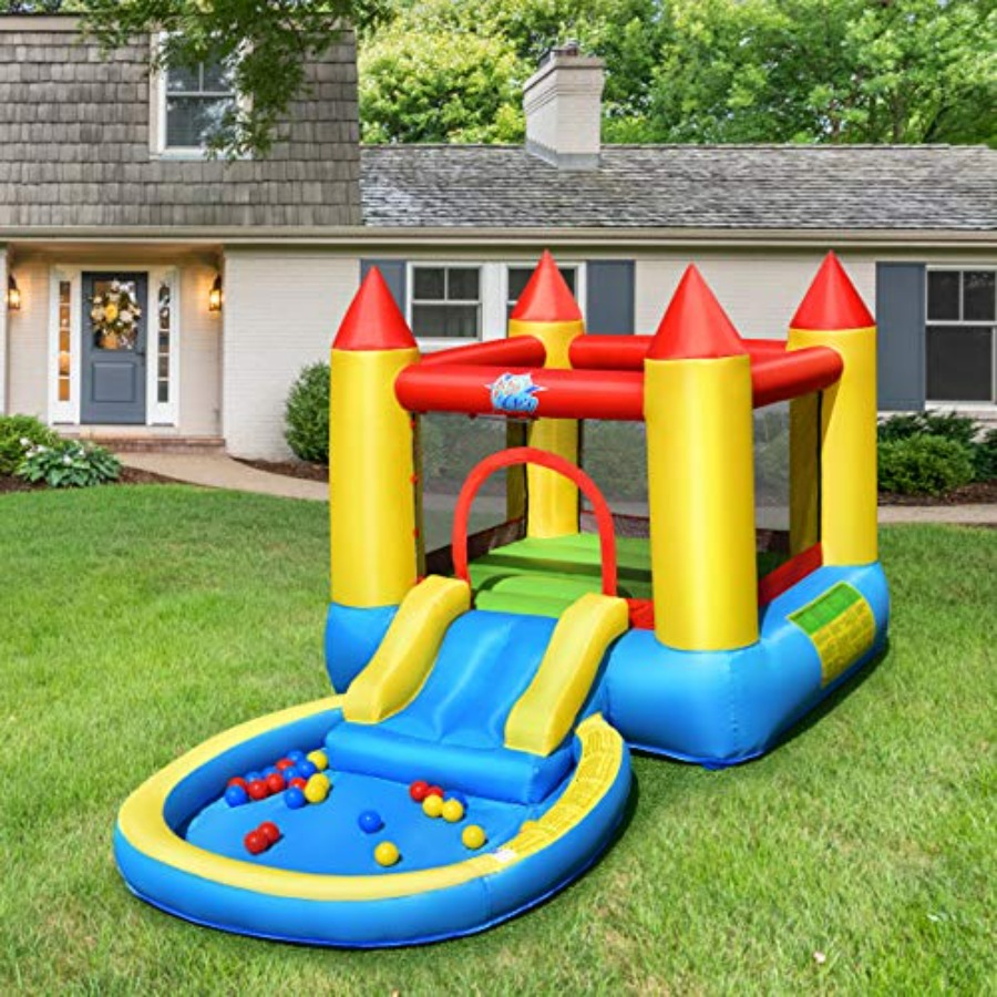 Outdoor backyard inflatable bo - đánh giá và giá Kids Outdoor House With Slide