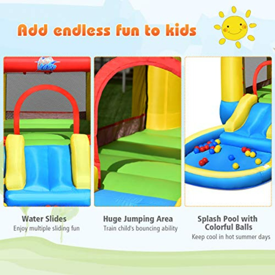 Outdoor backyard inflatable bo - đánh giá và giá Kids Outdoor House With Slide