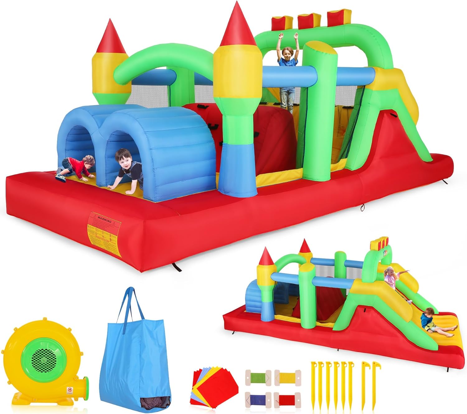 KF Inflatable Obstacle Course  - đánh giá và giá Kids Outdoor Obstacle Course