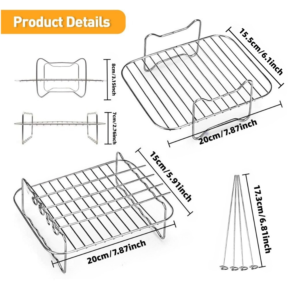 1set Air Fryer Grill Rack For  - đánh giá và giá Kids Outdoor Ninja Equipment