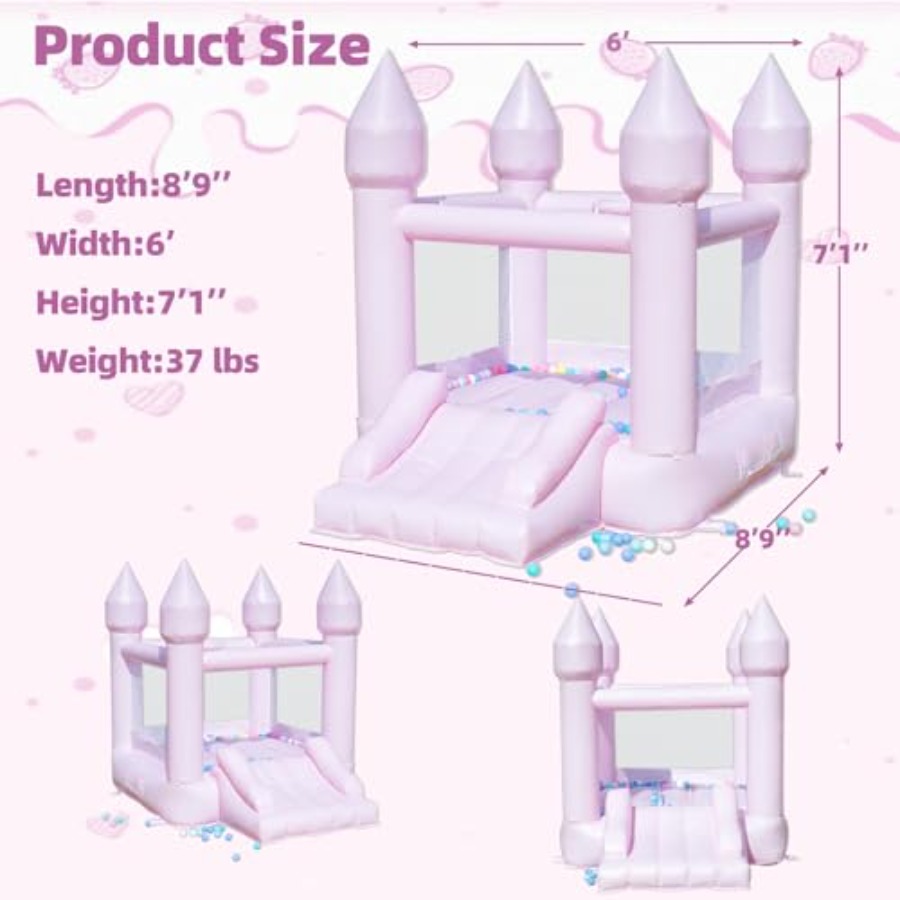 PVC bounce house for kids 3-6  - đánh giá và giá Kids Outdoor House With Slide