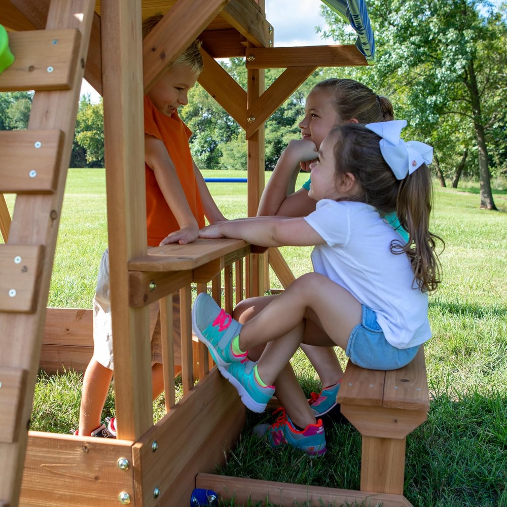 US Shipping Cedar Wood Backyar - đánh giá và giá Kids Outdoor Monkey Bar Set